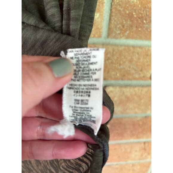 We The Free Olive Sheer Short Sleeve Crewneck T-Shirt Medium Womens Casual Wear - Picture 6 of 10